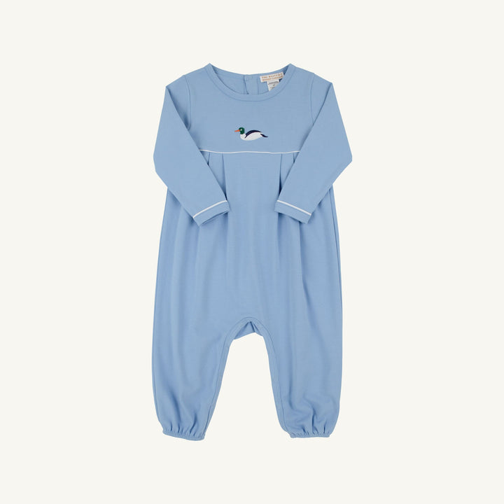 Long Sleeve Bradford Romper - Sarasota Sky/Worth Ave White/Duck