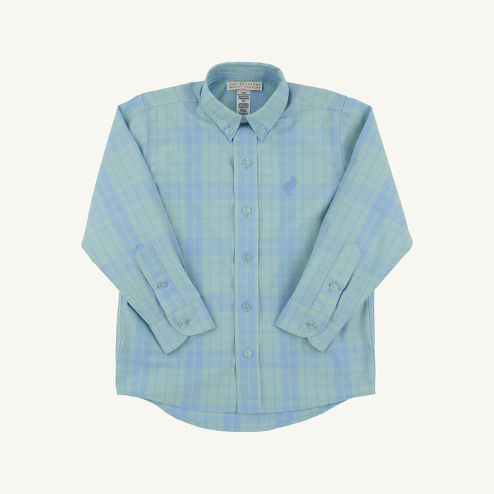 Deans List Dress Shirt - Audubon Park Plaid/Sarasota Sky
