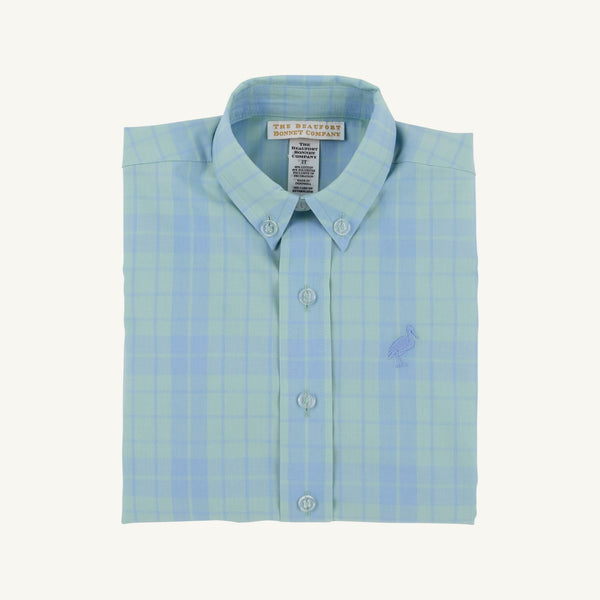Deans List Dress Shirt - Audubon Park Plaid/Sarasota Sky