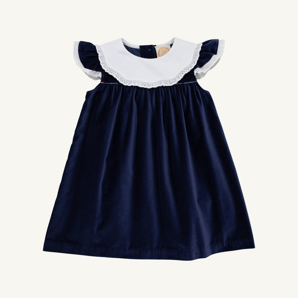 Franny Frock Velveteen - Nantucket Navy/Worth Ave White/Covington Cottage Plaid