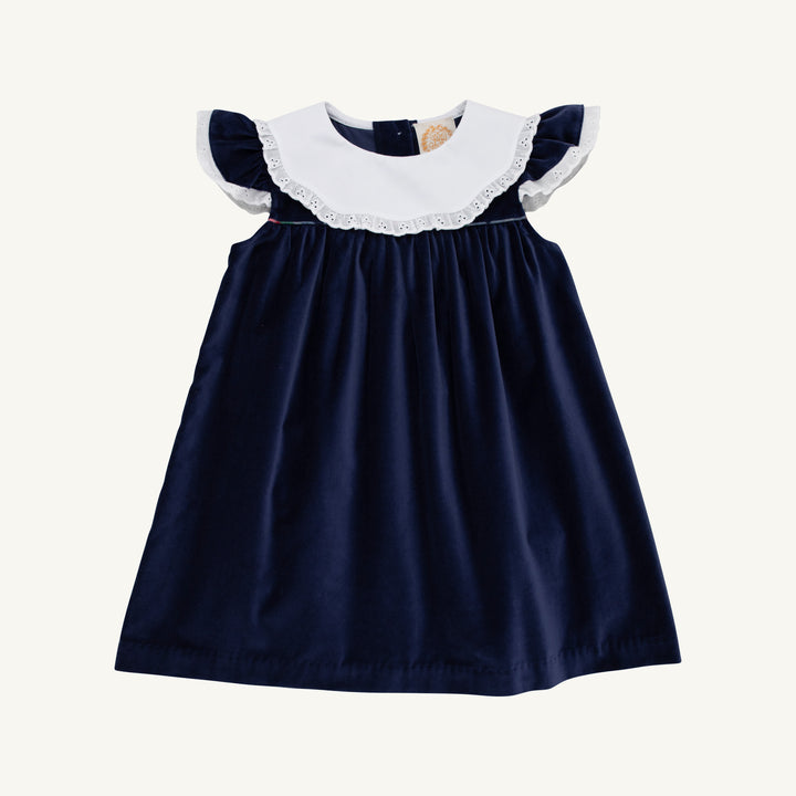 Franny Frock Velveteen - Nantucket Navy/Worth Ave White/Covington Cottage Plaid