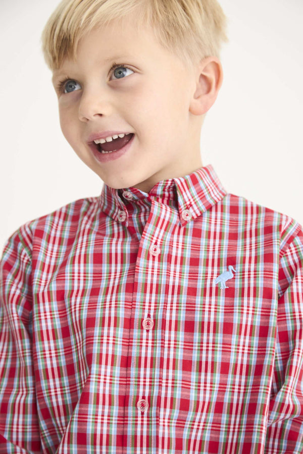 Deans List Dress Shirt - Woodspoint Plaid/Barrington Blue