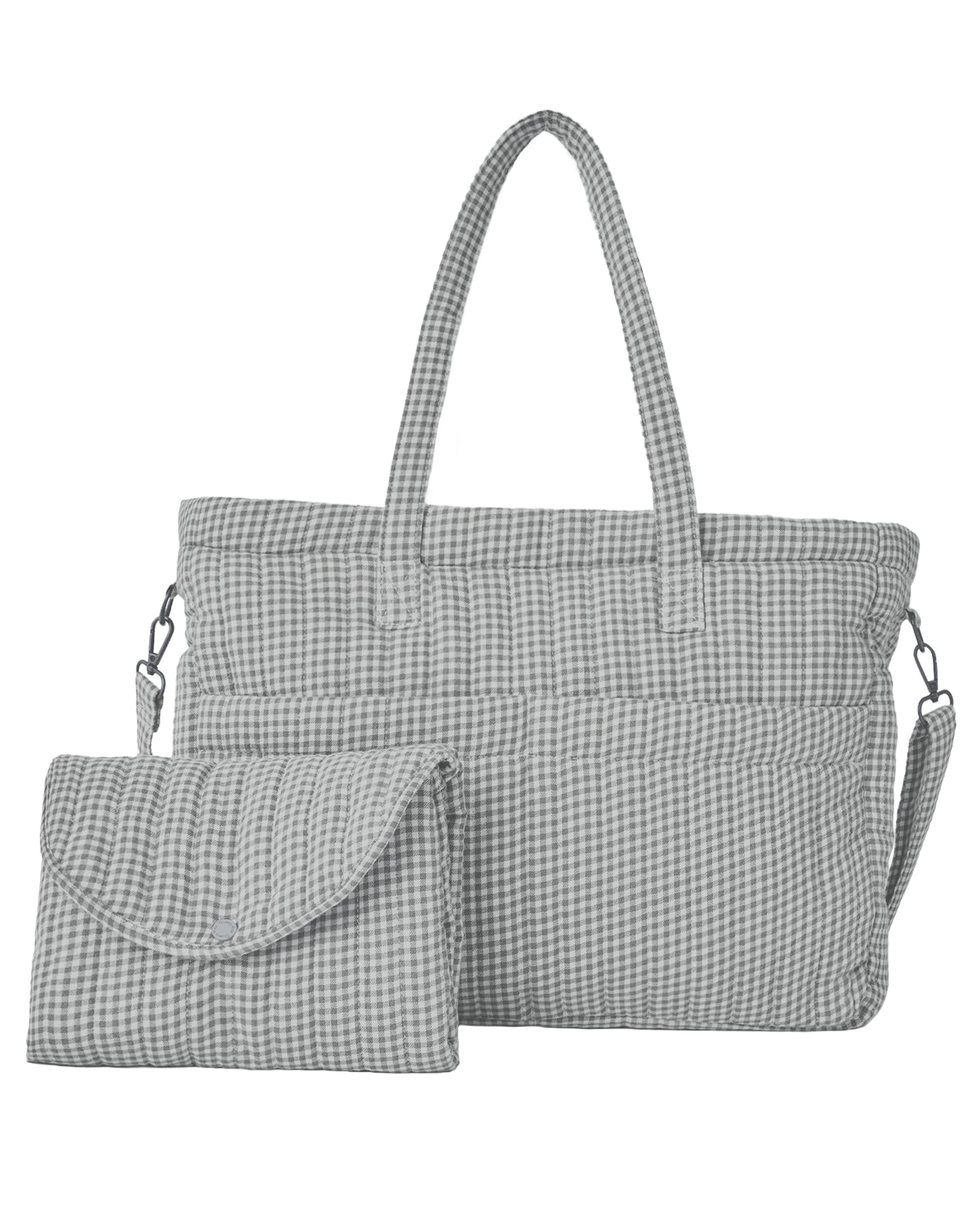 Midnight Gingham Diaper Bag