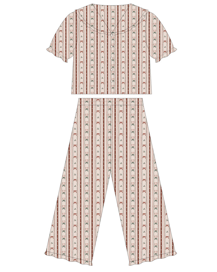 Teen Ruffle PJ's Candy Cane Lane