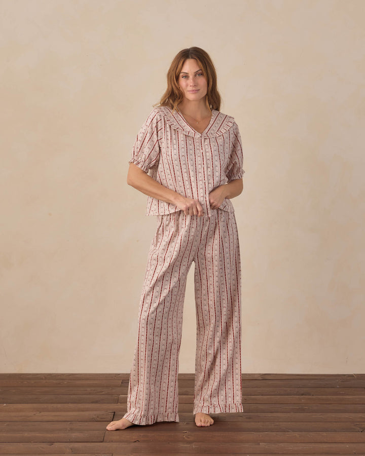 Women's Ruffle PJ's Candy Cane Lane