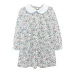 Soft Floral Printed Dress with Round Collar