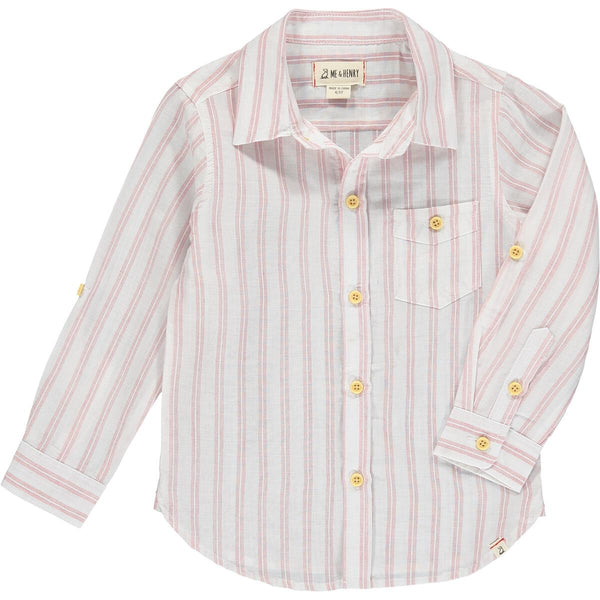 Pink/White Stripe Long Sleeve Shirt