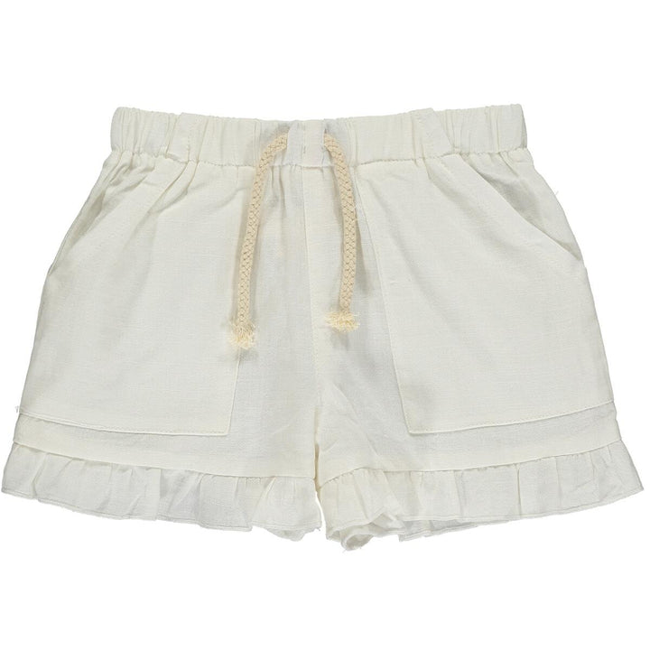 Brynlee Ruffle Shorts - White