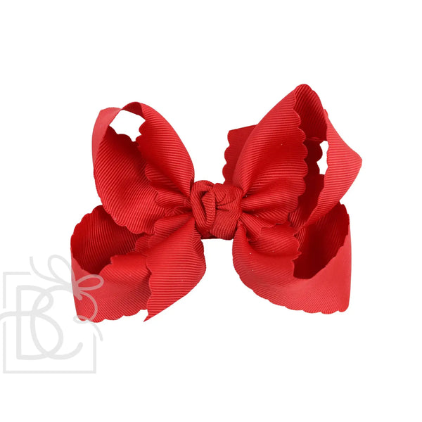 Large Scalloped Bow on Clip