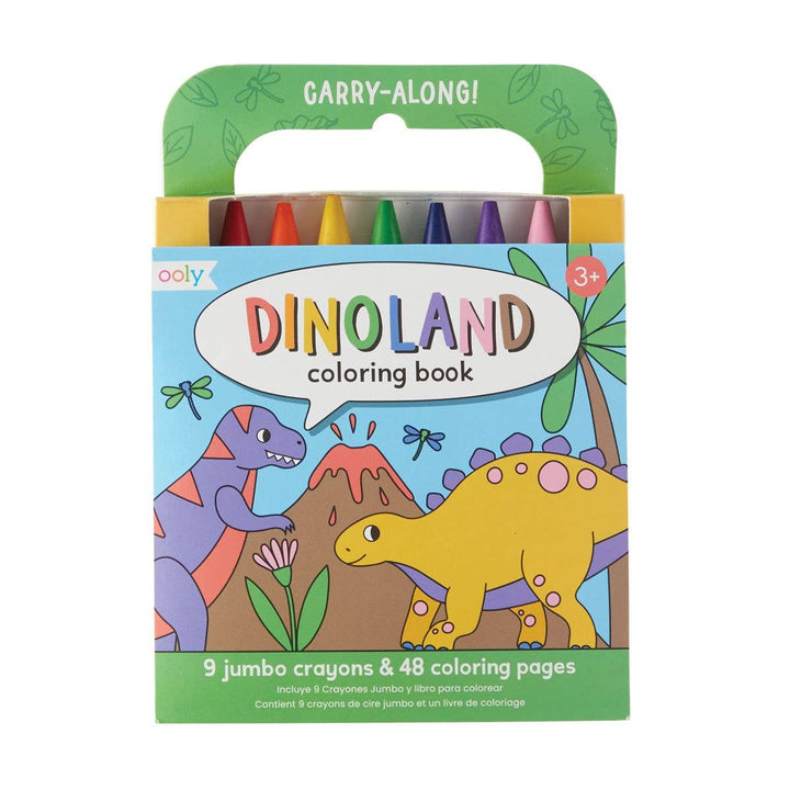 Carry Along Crayon & Coloring Book Kit-Dinoland (Set of 10)