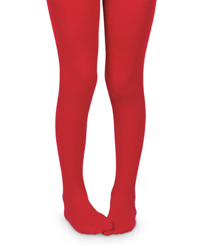 Smooth Microfiber Tights in Red