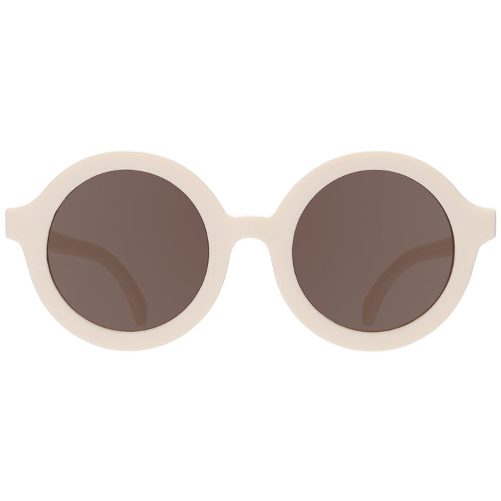 Euro Round Sweet Cream Sunglasses with Amber lens