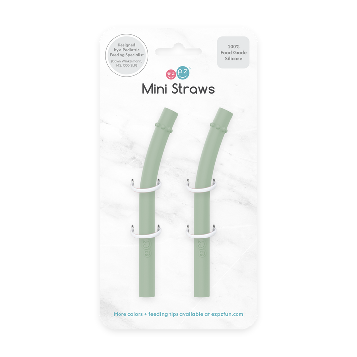 Mini Straw Replacement Pack in Sage (2-count)