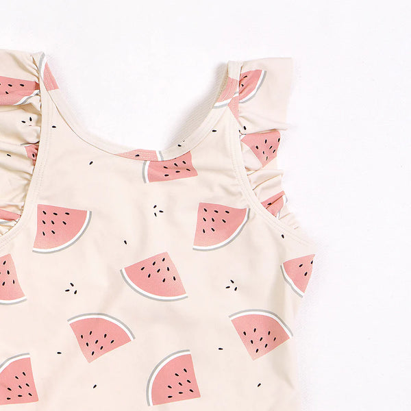 Watermelons on Crème One-Piece Swimsuit