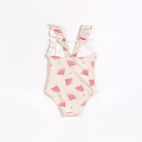 Watermelons on Crème One-Piece Swimsuit