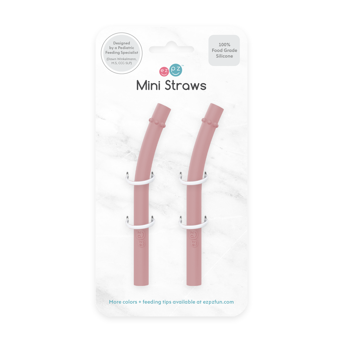 Mini Straw Replacement Pack in Blush (2-count)