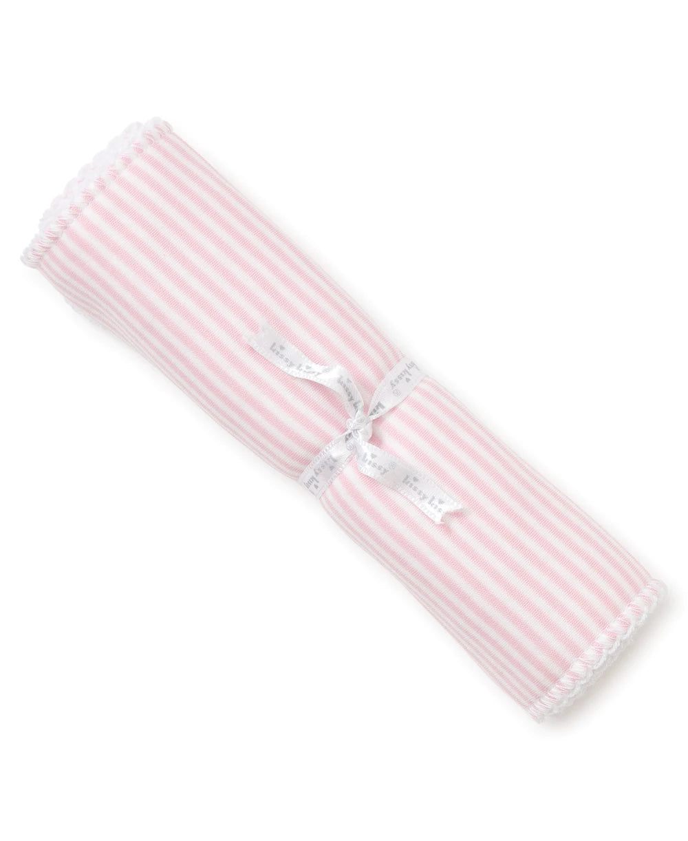 Pink Simple Stripes Burp