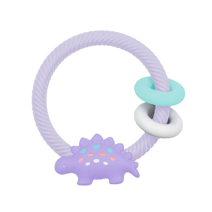 Ritzy Rattle™ Silicone Teether Rattle Lilac Dino