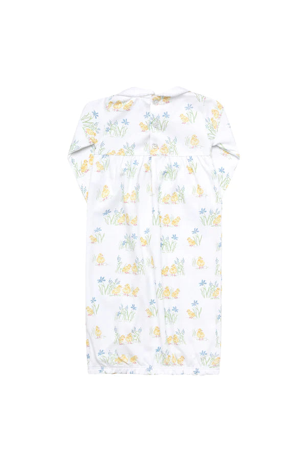 Chicks Print Smocked Gown