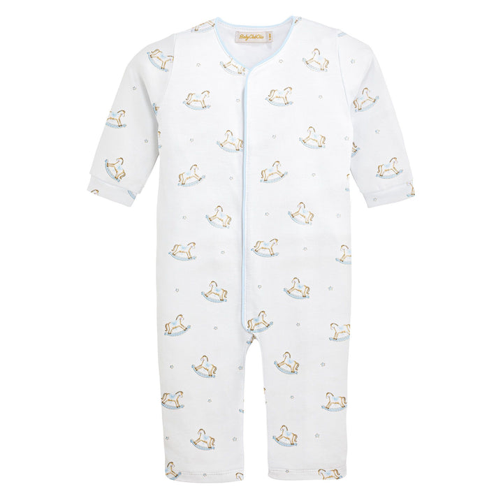 Cute Rocking Horse Blue Coverall