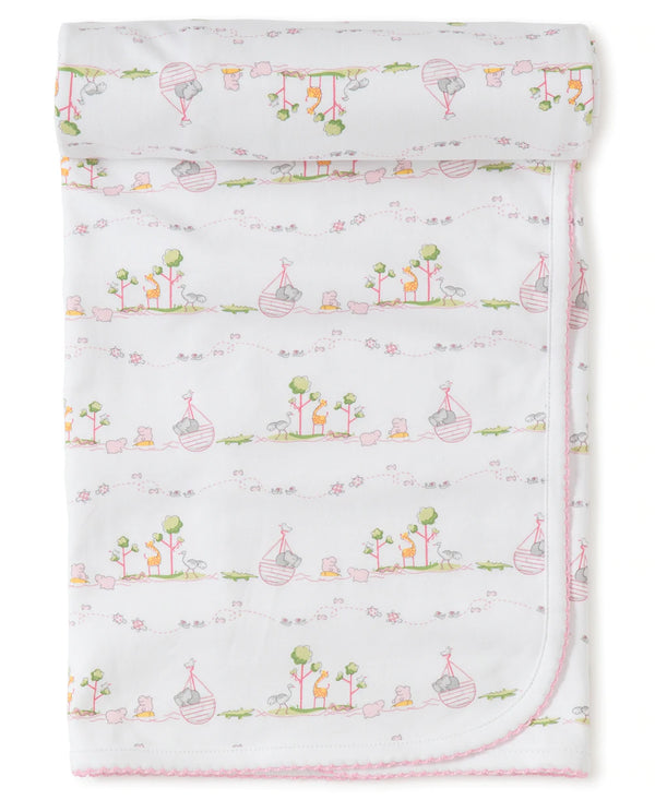 Pink Noah's Print Blanket