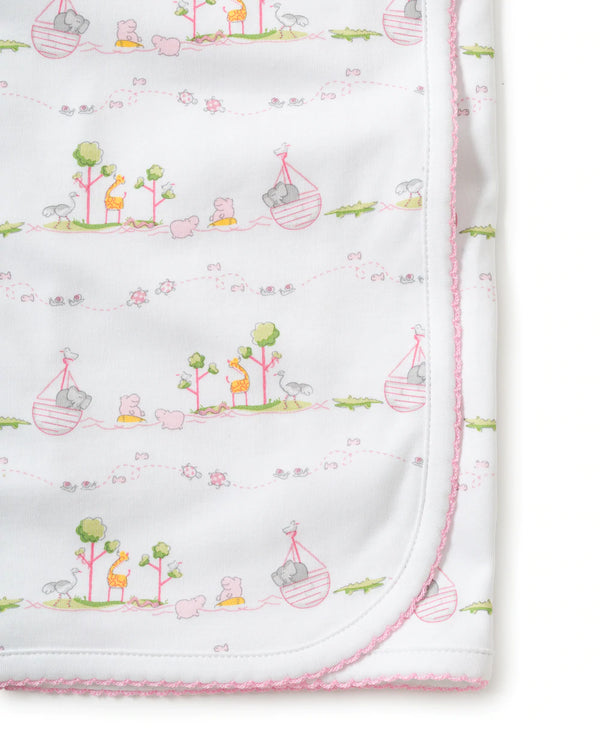 Pink Noah's Print Blanket