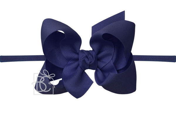 Large Pantyhose Headband With Signature Grosgrain Bow