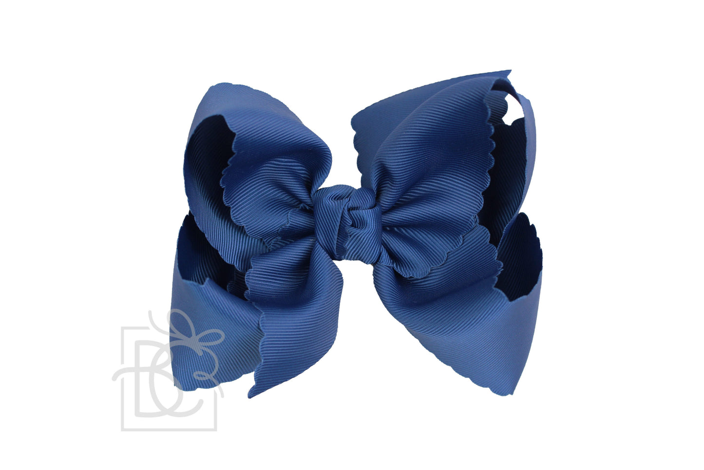 Extra Large Scalloped Bow on Clip