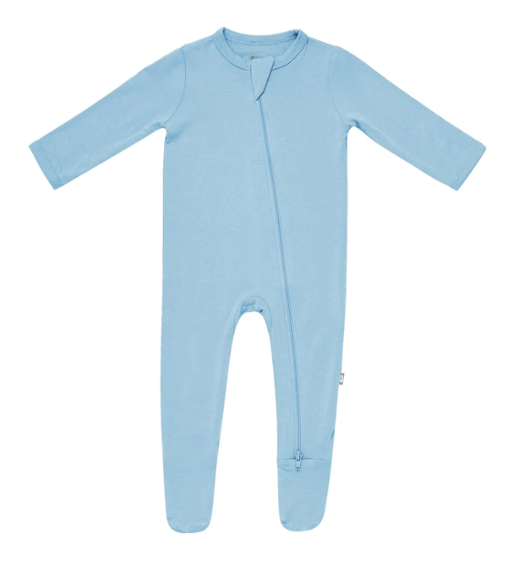 Zippered Footie in Stream