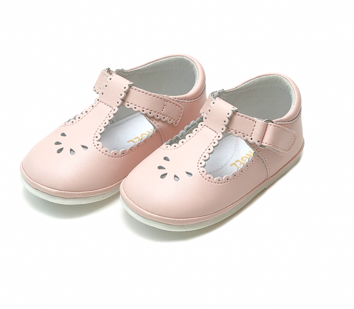 Dottie Scalloped T-Strap Mary Jane (Baby) Pink