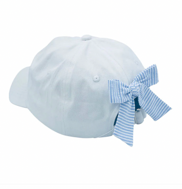 White Bow Baseball Hat