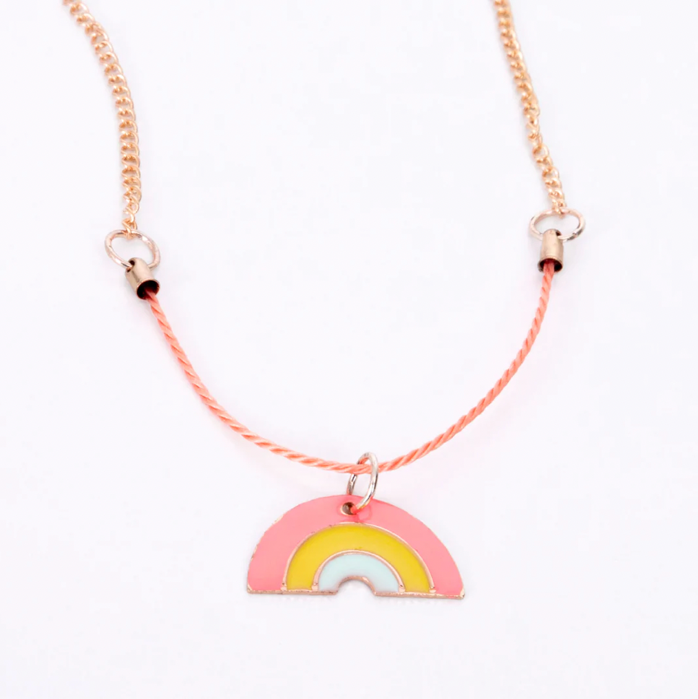 Rainbow Enamel Necklace