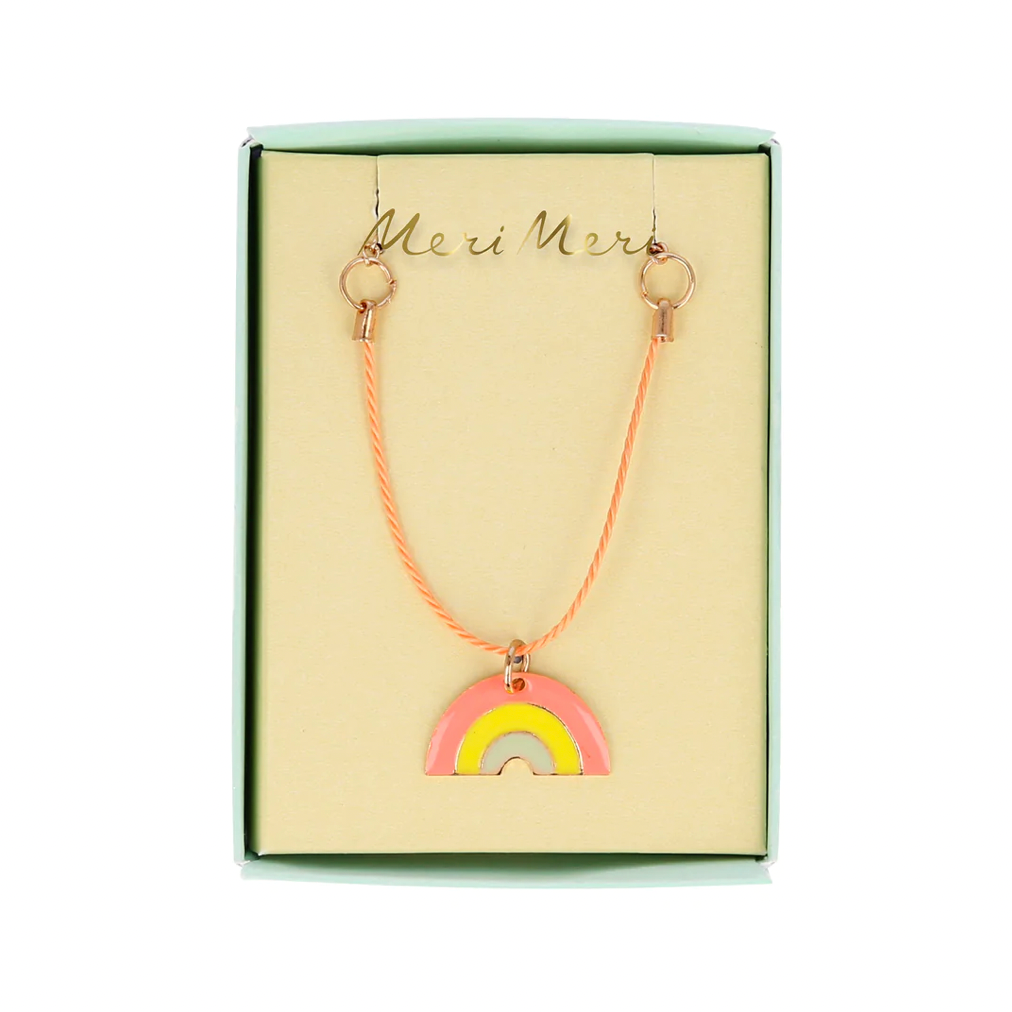 Rainbow Enamel Necklace