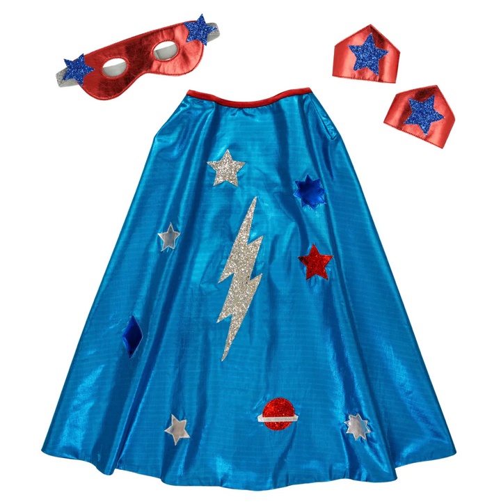 Blue Superhero Cape Costume
