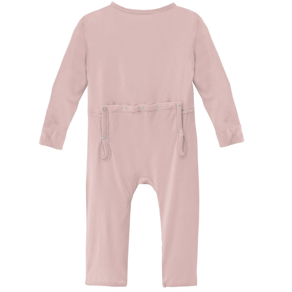 Coverall with Zipper in Baby Rose