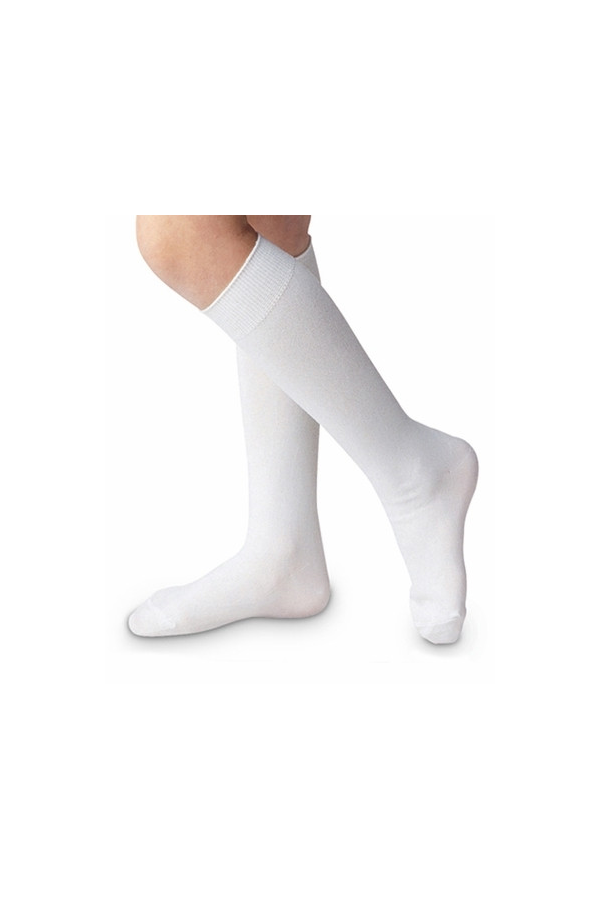 Nylon Knee High Socks in White