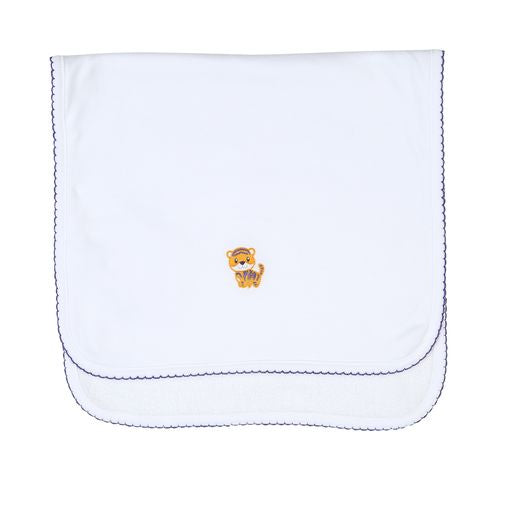 Go Tigers! Embroidered Burp Cloth