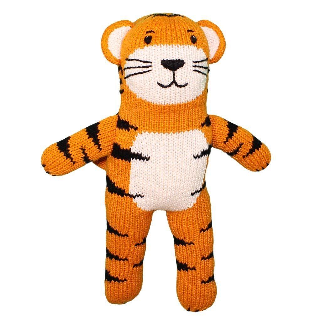 Kai The Tiger Knit Doll- 7" rattle
